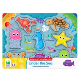 Puzzle Dezvoltare Tactila 2-5 ani Sa invatam Animalele marine